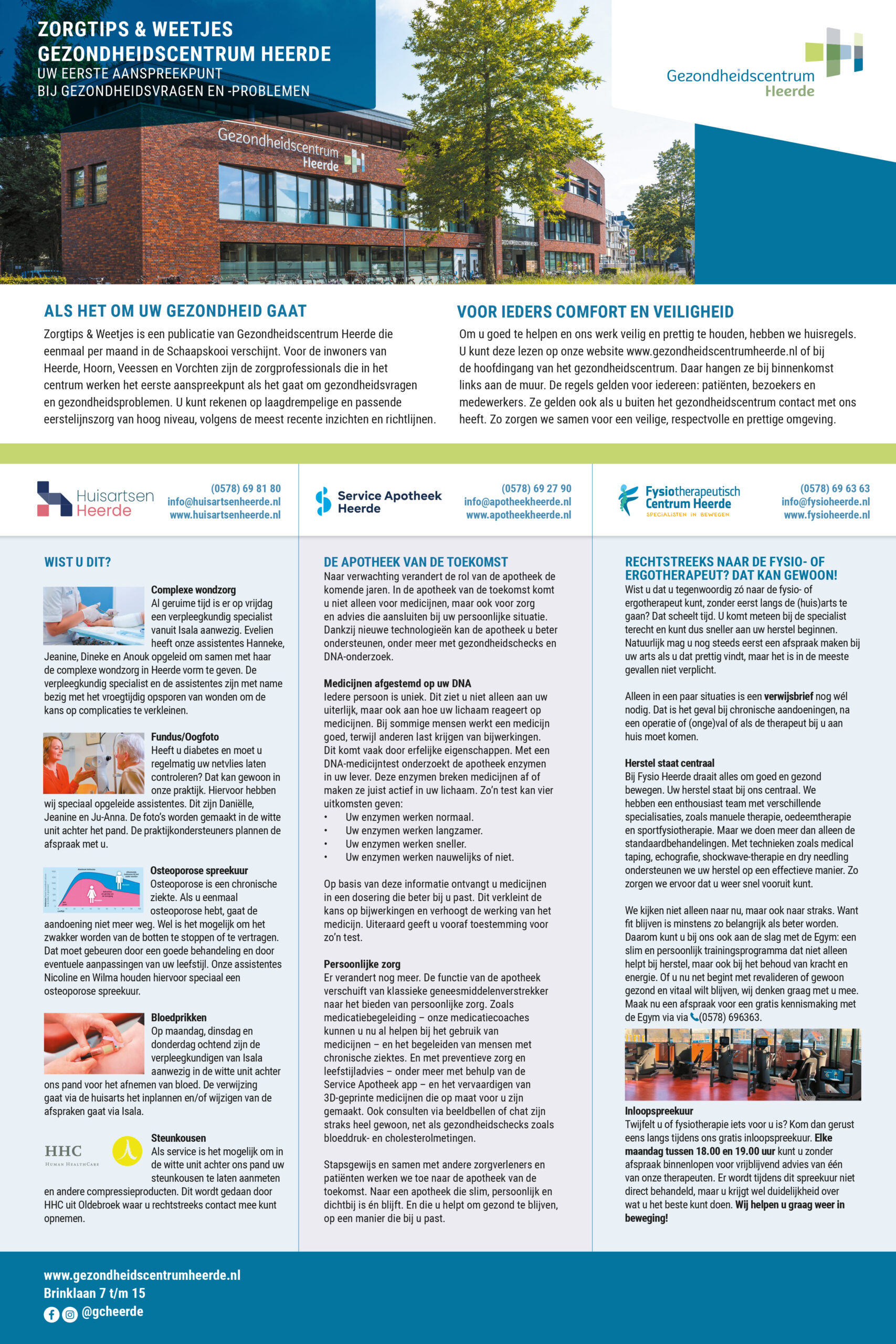 Infopagina Gezondheidscentrum | augustus 2025