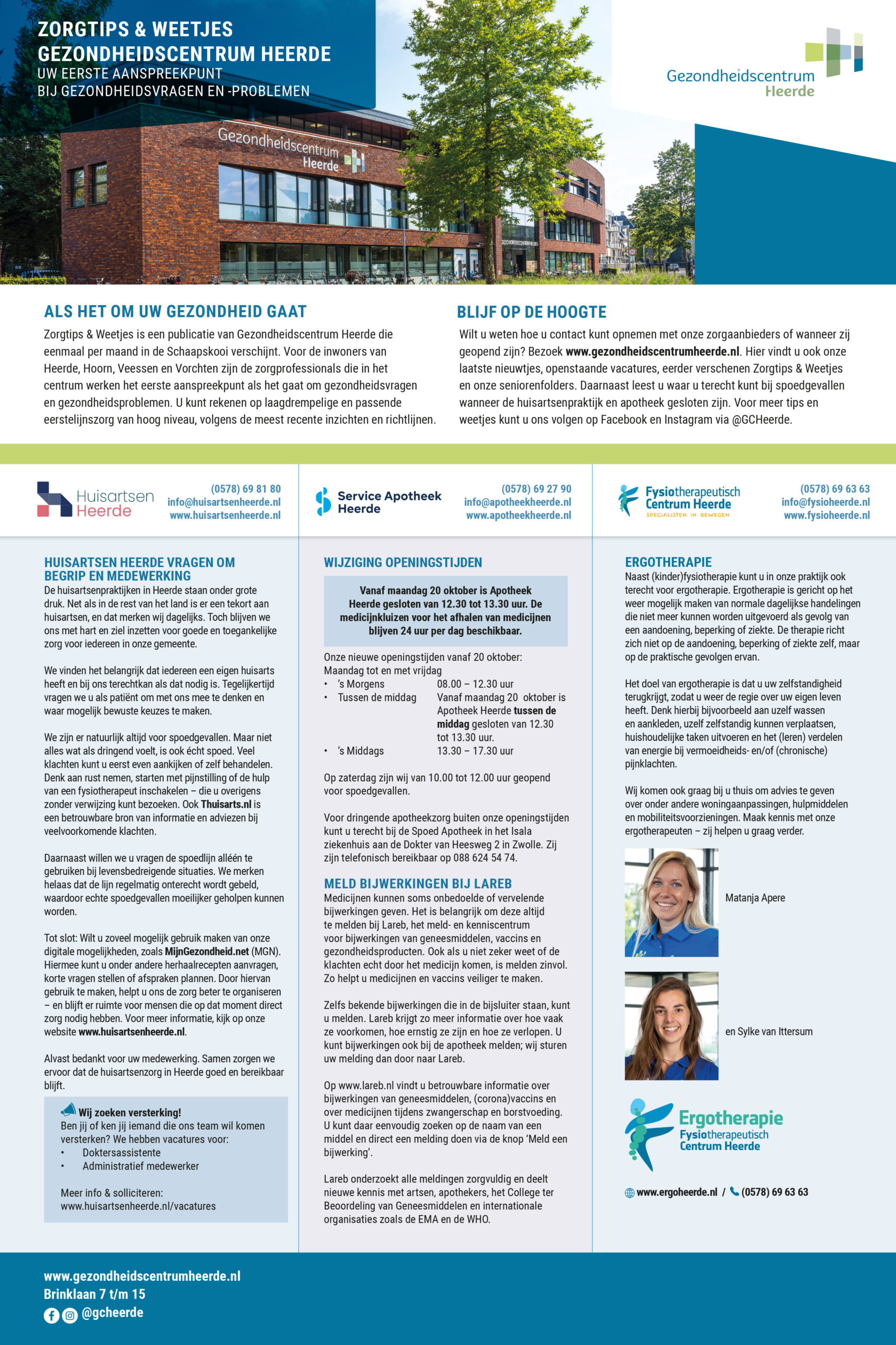 Infopagina Gezondheidscentrum | september 2025